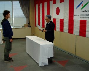 学園長表彰　宮澤司さん